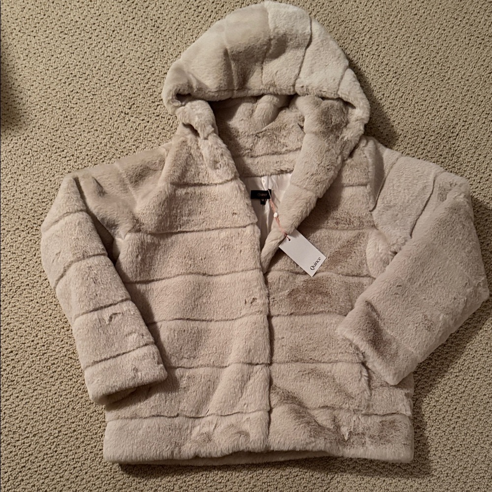 Quince Plush Beige Puffer Coat